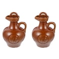 thumbnail image 1 of 2 Count Clay Jug Beer Dispenser Wine Pot for Home Serving Container Ceramics Pitcher Portable Handle Drinks, 1 of 6