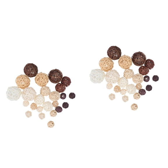 2 Pieces Rattan Balls Sepaktakraw Props Basket Plant Stand Lid Office