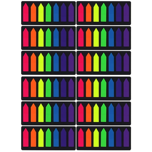 2 Count Colorful Label Tag Neon Notes Pop up Dispenser Flash Cards Office