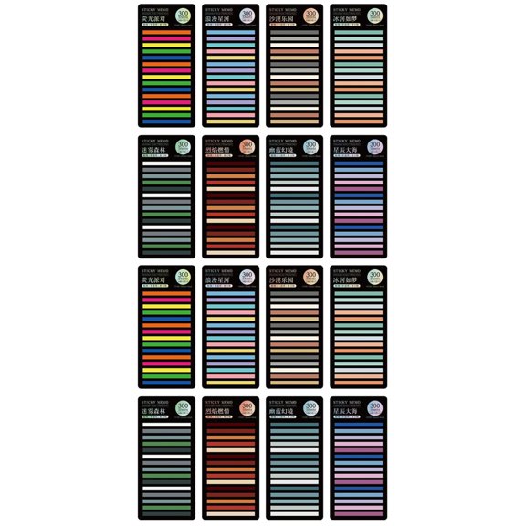 WRISTBIQUE Sticky Index Tabs for Books - Perfect for Decor, Classic and Aesthetic