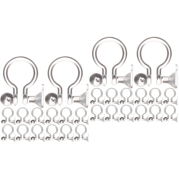 2 Count Convert Pierced Earrings to Clip Making Supplies Transparent