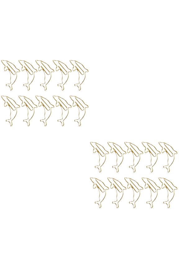 2 Count Cork Tape Dolphin Shape Paper Clips Paper Clips 3.7x2.1cm