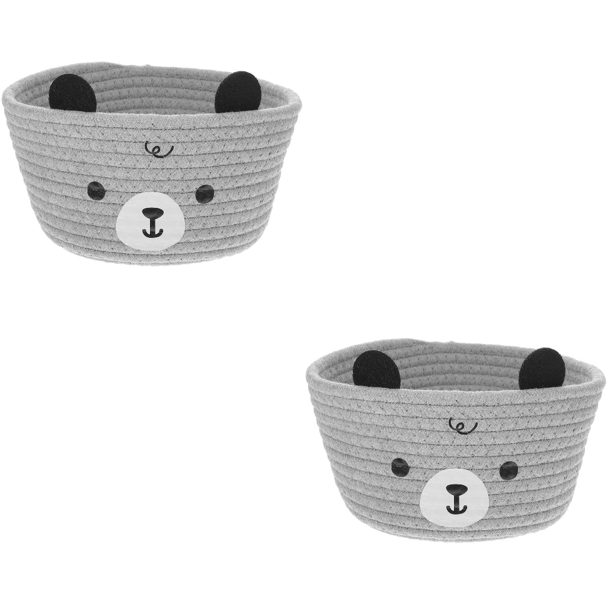 2 Count Cotton Rope Storage Basket Kidtraxtoys for Kids Collapsable