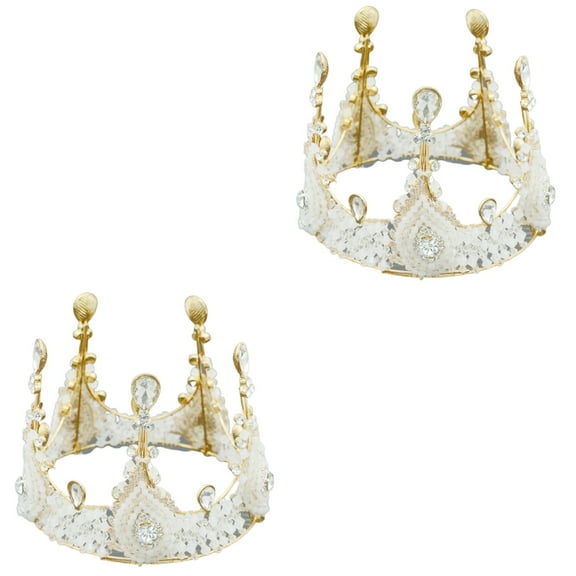 2 Count Crown Cake Topper Christening Happy Birthday Cupcake