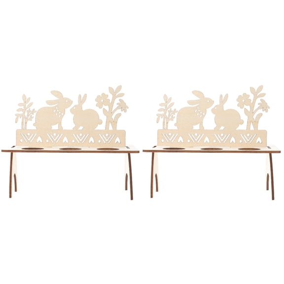 Hytrove Household Egg Stand Synthetic Material Children Party Decoration 2Pcs 8.3X7.1In