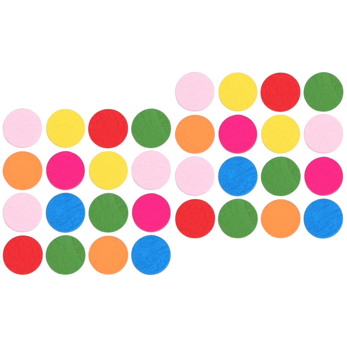 2 Count DIY Round Wood Disc Learning Tool Cardboard Tokens Math ...