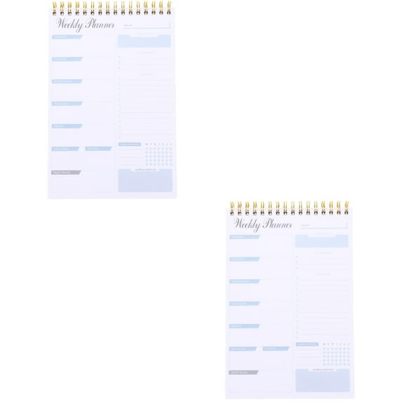 2 Count Daily Desk Notepad Planner Notes Weekly Notebook Work