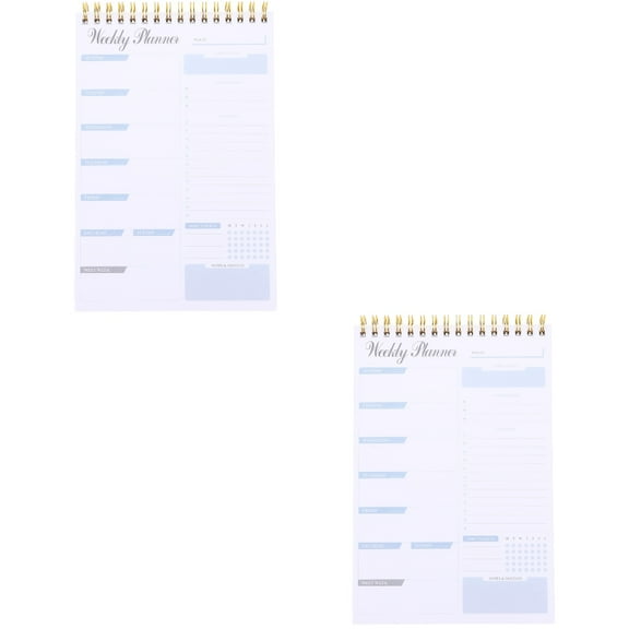 2 Count Daily Desk Notepad Planner Notes Weekly Notebook Work