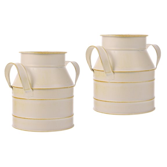 2 Count Decor Wrought Iron Amphora Flower Bucket Office Toddler