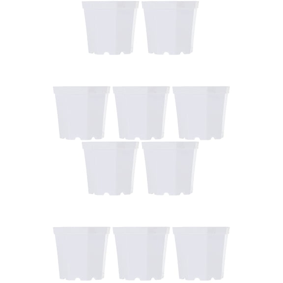 2 Count Decorative Plastic Octagonal Flower Pot Planter Moon White Mother