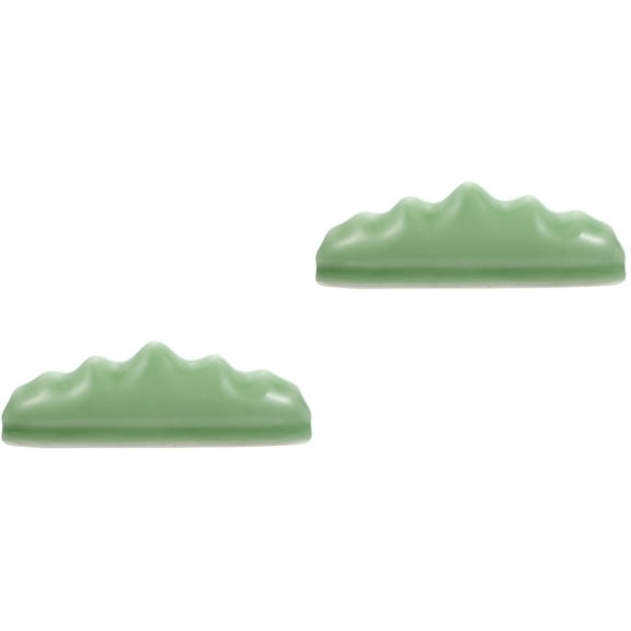 2 Count Desk Organizer Ceramic Pen Rest Mountain Paperweight Chinese Writing Brush Rack Calligraphy Brush Rack Brush Holder Wooden Writing Brush Ceramics