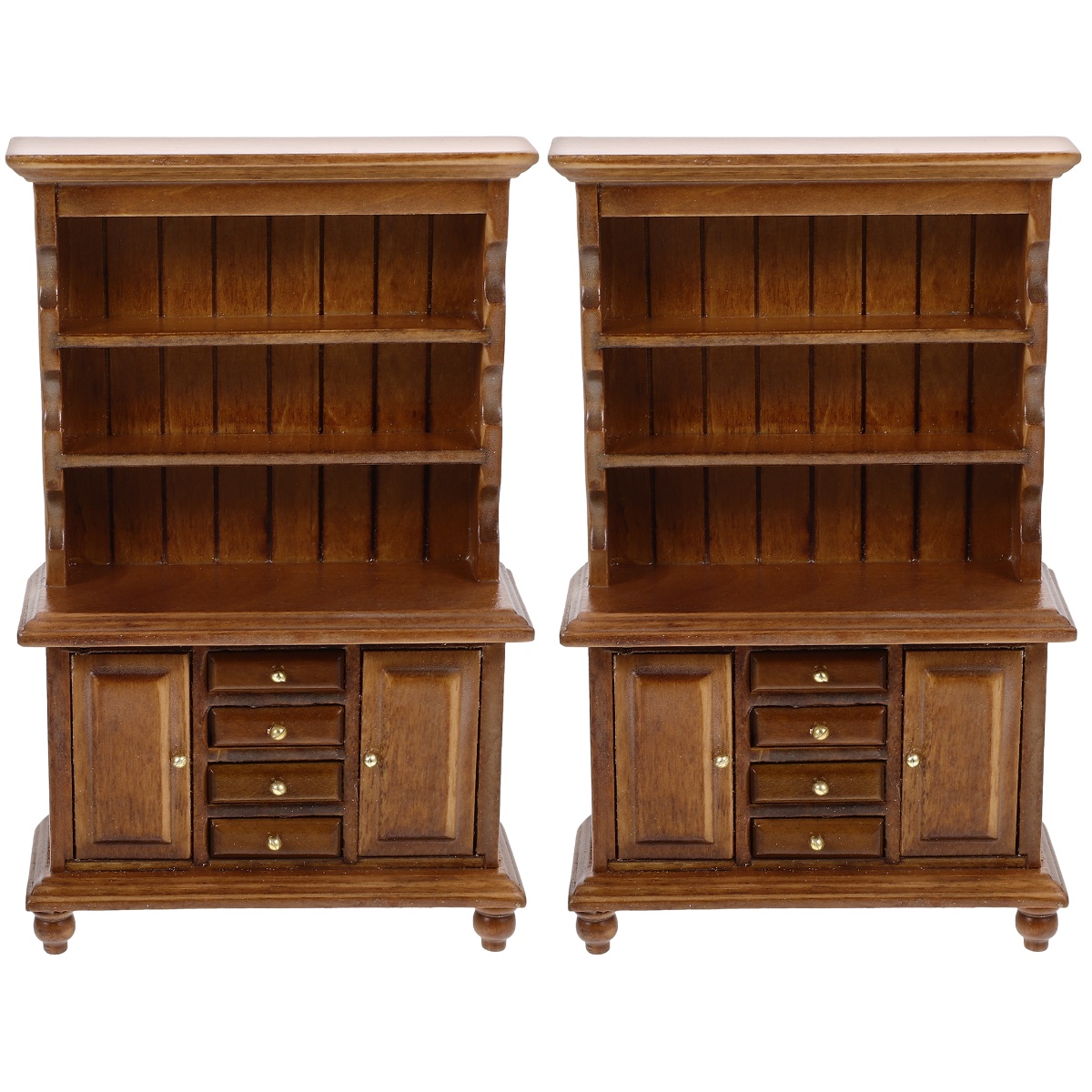 2 Count Display Decor Mini Bookshelf Dollhouse Showcase