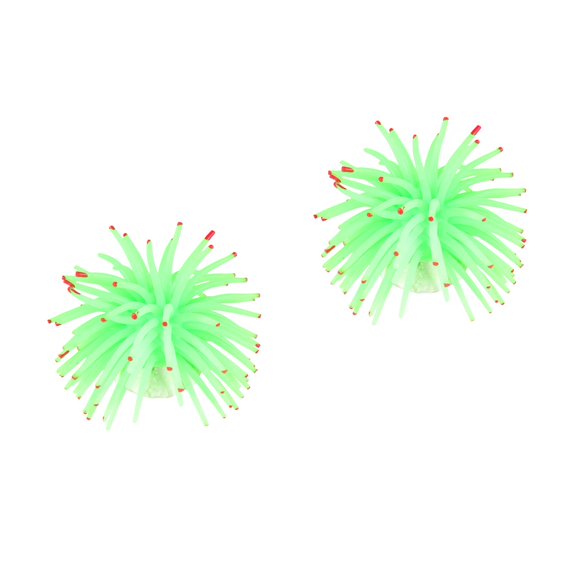 2 Count Diver Aquatic Coral Vivid Sea Urchin 7×7×6cm Green