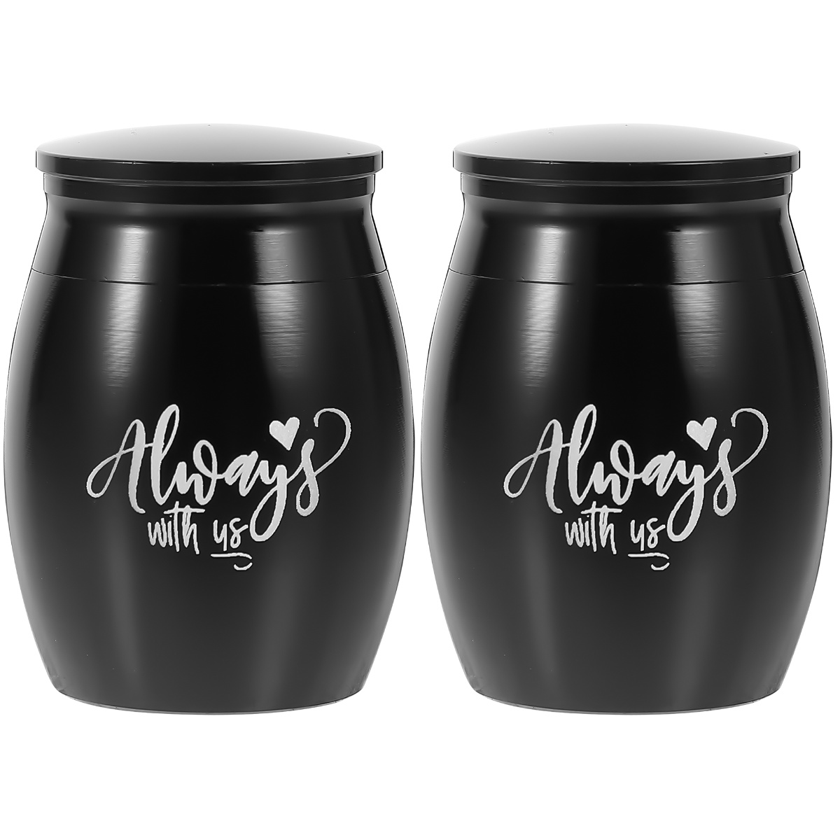 2 Count Dog Urn Sealed Cinerary Casket Pet Ashes Storage Holder Mini