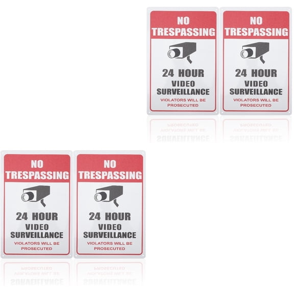 2 Count Door Shopping Mall Warning Sign Easy Installation