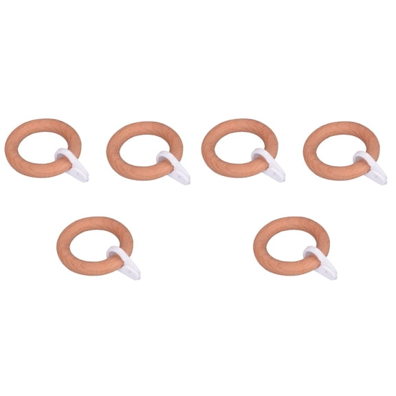 2 Count Drapery Solid Wood Wooden Curtain Buckle Rod for Curtains Clips Baby