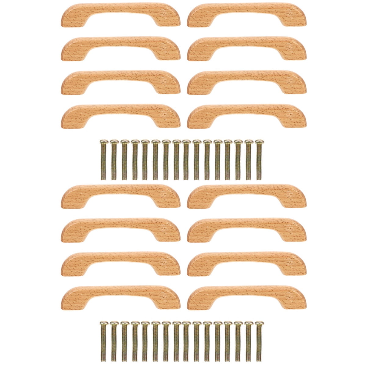 Rectangular Drawer Handles WRISTBIQUE Set of 16 Rectangular Wooden Drawer Pull Handles for ...