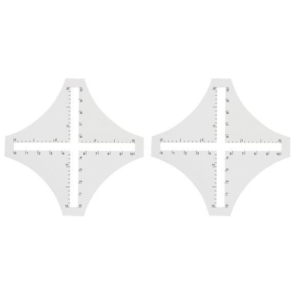 FENGGUIQU Transparent Acrylic Knitting Ruler for Sweater Design, Needle Size Measurement, Counting and Calculation Tool