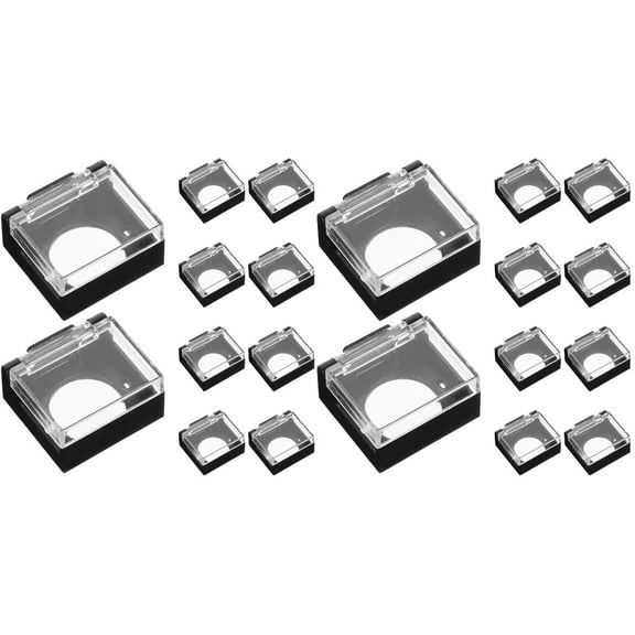 2 Count Emergency Stop Button Cover Push Bottom Start Lockout Plugs Holder