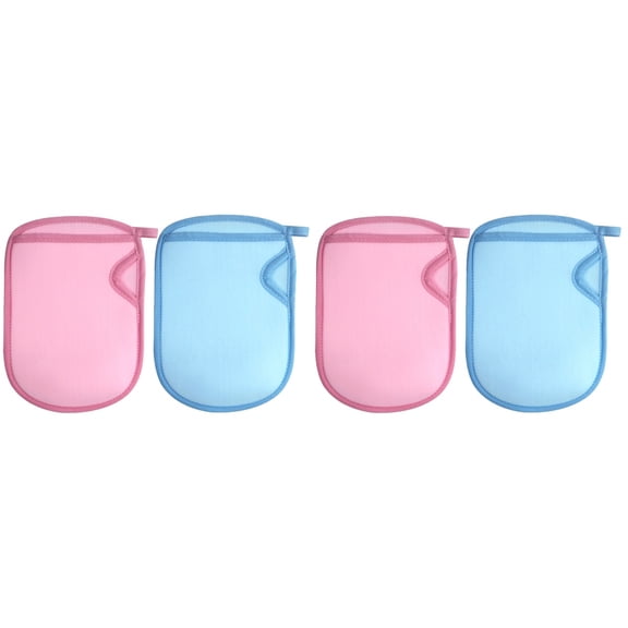 2 Count Exfoliating Face Wash Glove Bath Towel Child Baby