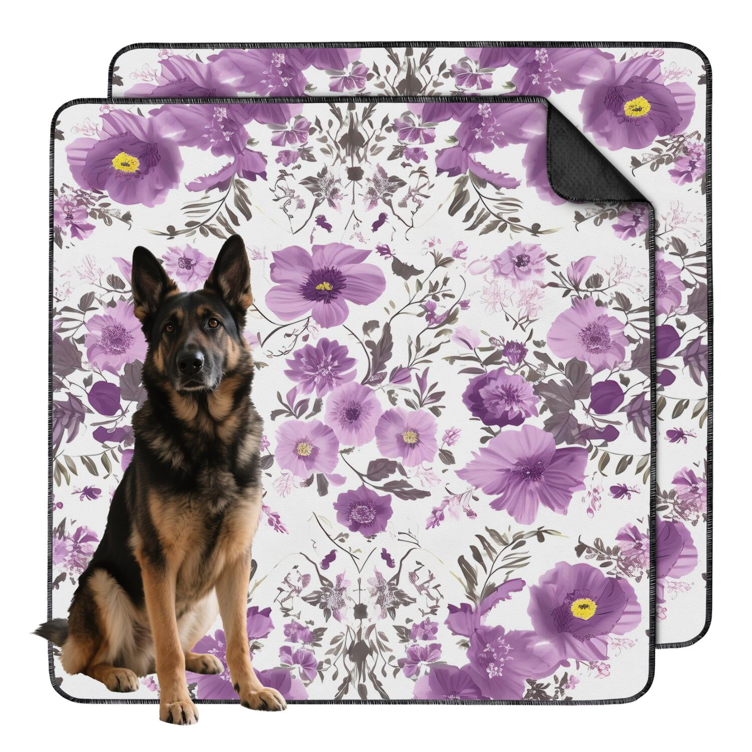Picture of 2-Count Extra Large Floral Potty Pads, Washable Reusable Dog House ...