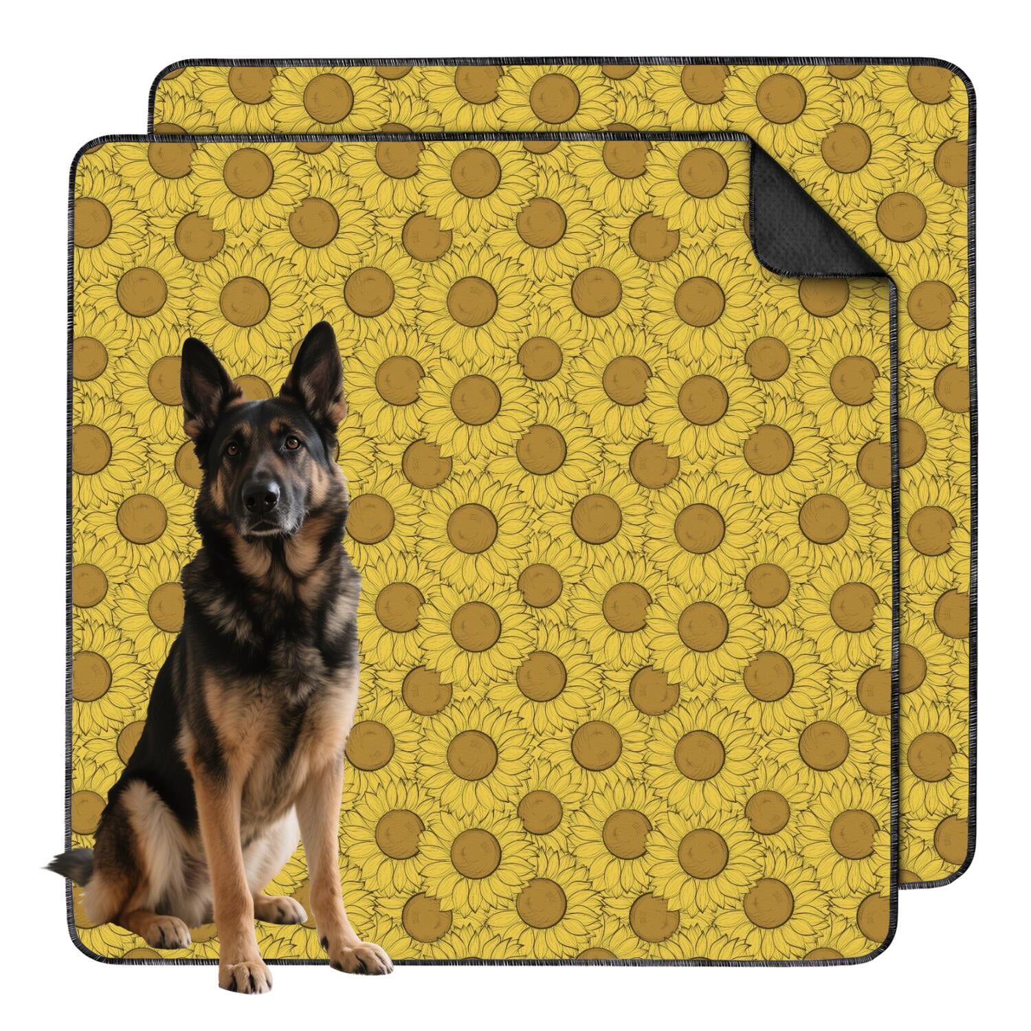 2-Count Extra Large Floral Potty Pads, Washable Reusable Dog House ...
