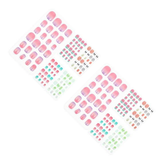 2 Count Fake Nails Children's Nail Art Kids Nail Decoration Toddler 11x6cm