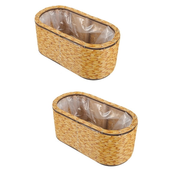 2 Count Farmhouse Flower Pot Creative Woven Planter Container