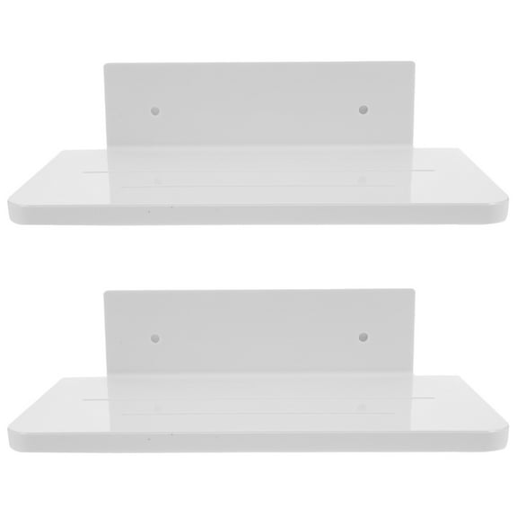 Qiysamall 2-Pack Floating Wall Shelves Non-Punch Storage Rack for Room Organization and Home Decor