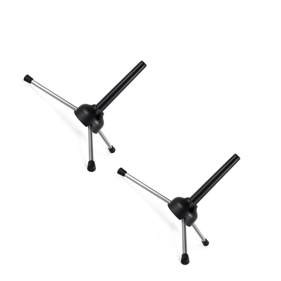 KALLORY Instrument Stand Black Portable and Foldable Clarinet Holder for Holding 2Pcs