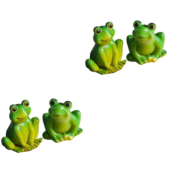 2 Count Frog Stuffed Animal Micro Landscape Ornaments Scene
