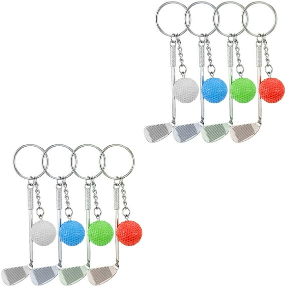 2 Count Gift for Golf Lover Sports Party Favors Ball Keychain Handbag Charms Man