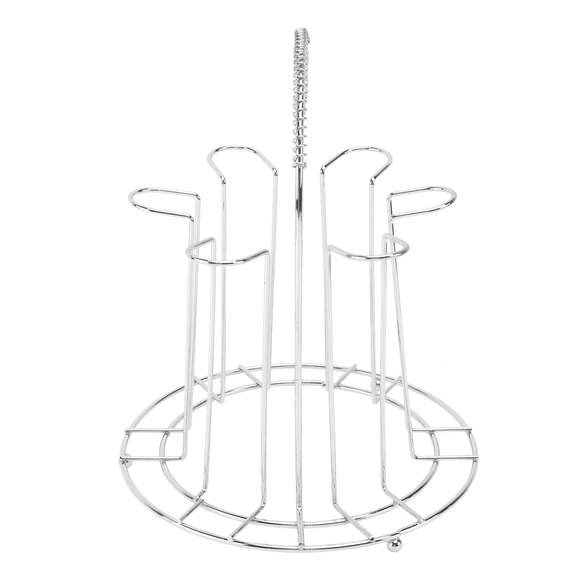 2 Count Glass Drainer Rack Bottle Drainer Rack Holders Sturdy Cup Holder Silver