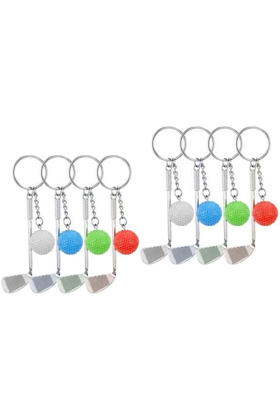 2 Count Golf Key Chain Keychain Bag Charm Pendant Man