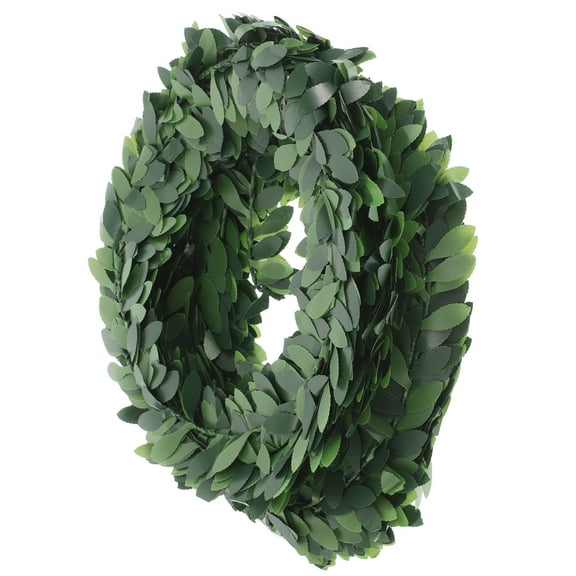 2 Count Green Leaf Wire Garland Tinsel Garlands Woven