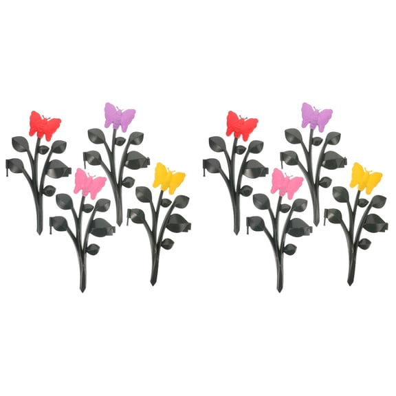 2 Count Green Potted Plants Garden Decorative Fence