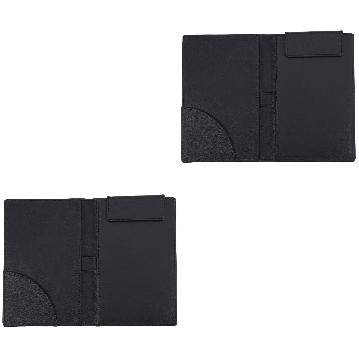 FUEENIRVA Black Stylish Menu Book for Hotels with Credit Card and Check Holders, 2 Pieces Set for Restaurant Use