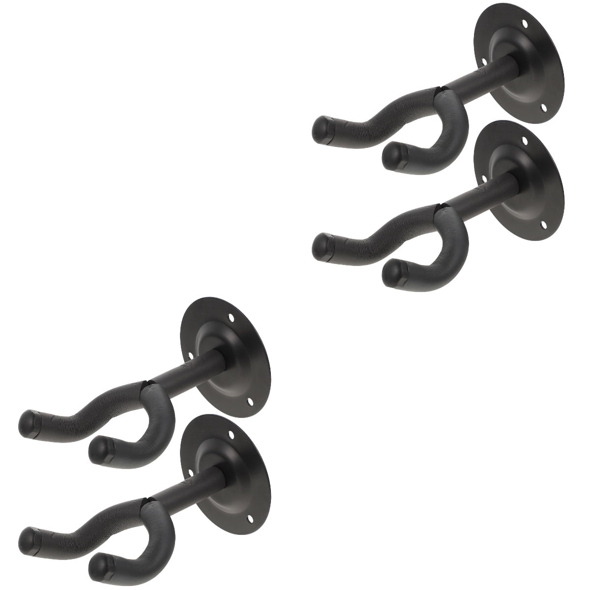 2 Count Guitar Mount Hanger Wall Bass Guitars Mandolin Black