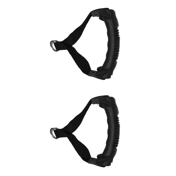 2 Count Gym Attachment Agarres Fitness Pull Handle Elastic Rope Grip Strength Training