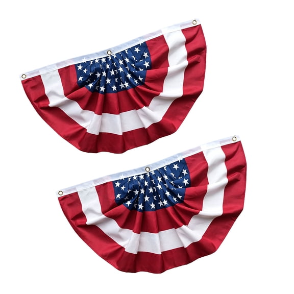 2 Count Half Shaped Flags Sturdy Polyester for Outdoor Display