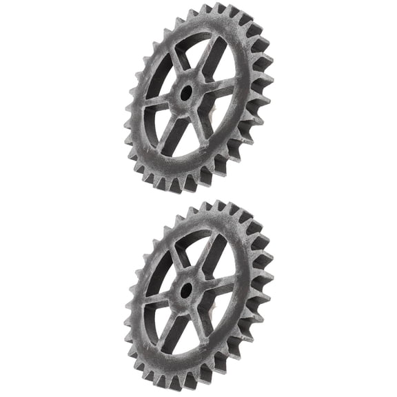 2 Count Hanging Wooden Gear Wall Decor Vintage Home Perpetual Motion Machine Mirror Office