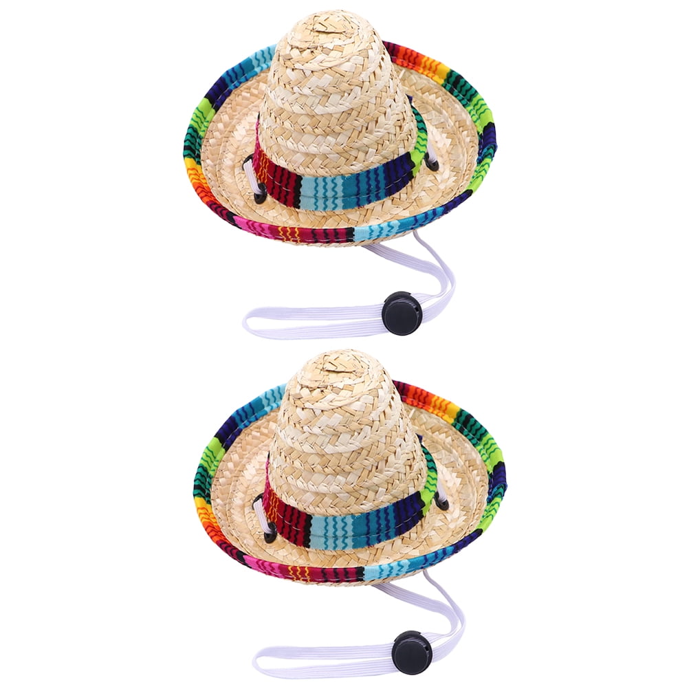 2 Count Hats for Dogs Straw Pet Party Accessory Funny  display picture 3
