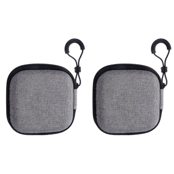 2 Count Headphone Storage Bag Box Case for Earbuds Charger Earplug Note Pads Hard Drive Pouch Cable Organizer Travel