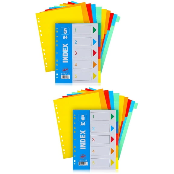2 Count Index Cards A4pp Plastic Classification Page