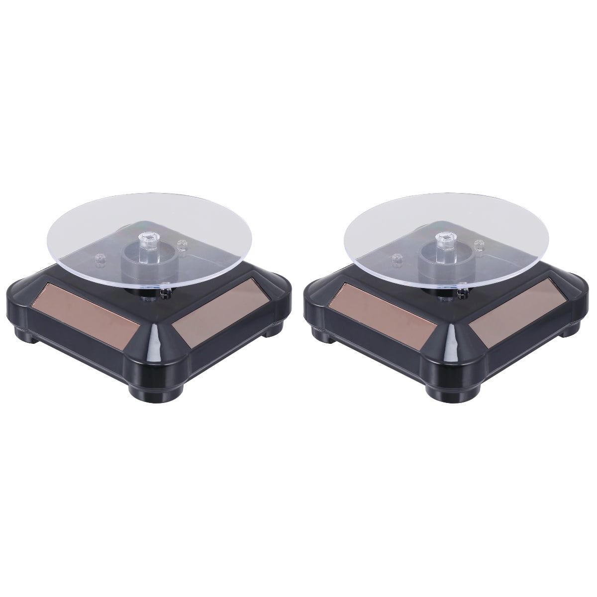 2 Count Jewelry Display Stand Watch Case Solar Turntable Rack Rotating ...