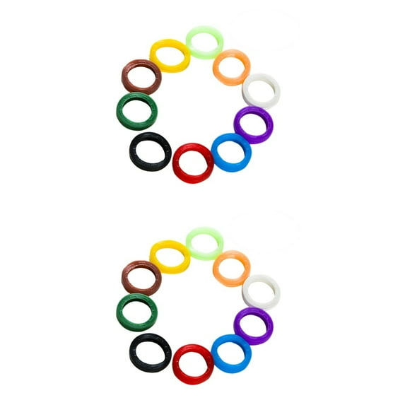 2 Count Key Rings for Crafts Color Identifiers Accessories