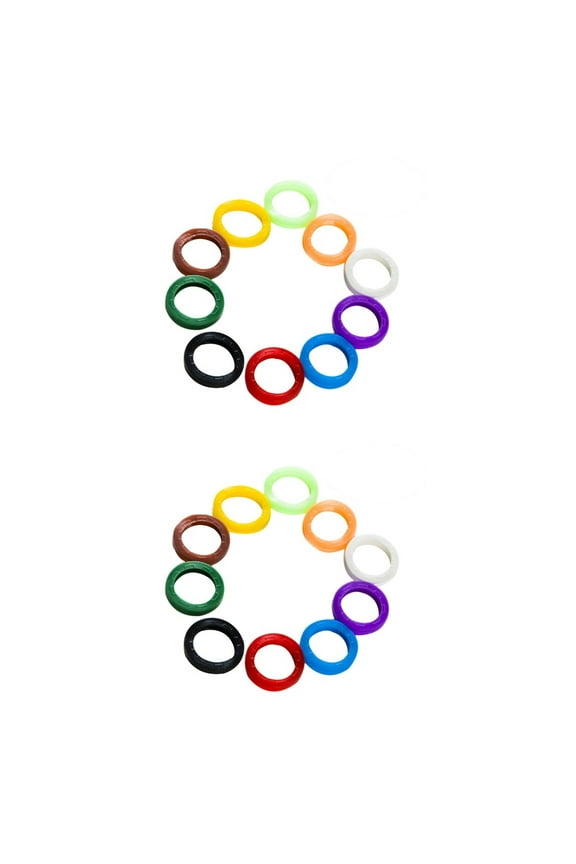 2 Count Key Rings for Crafts Color Identifiers Accessories