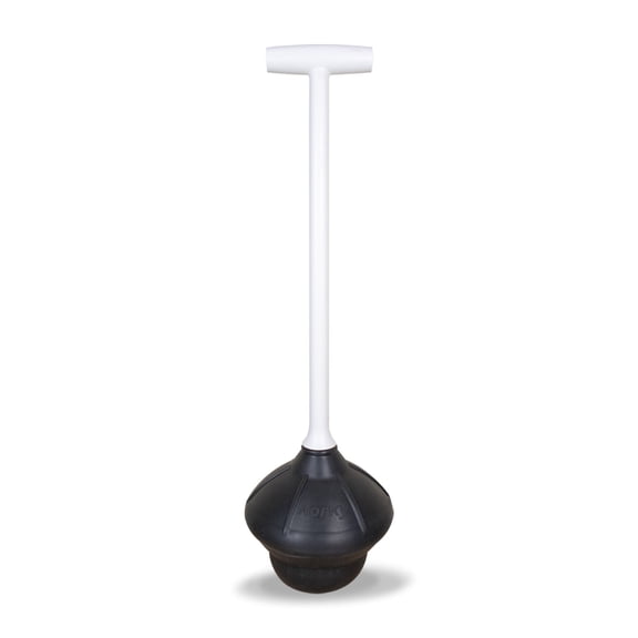 (2 Count) Korky Toilet Plunger - Fits All Bowl Shapes - Clears Common Clogs - Flexible Rubber for Effective Plunge - 92-4