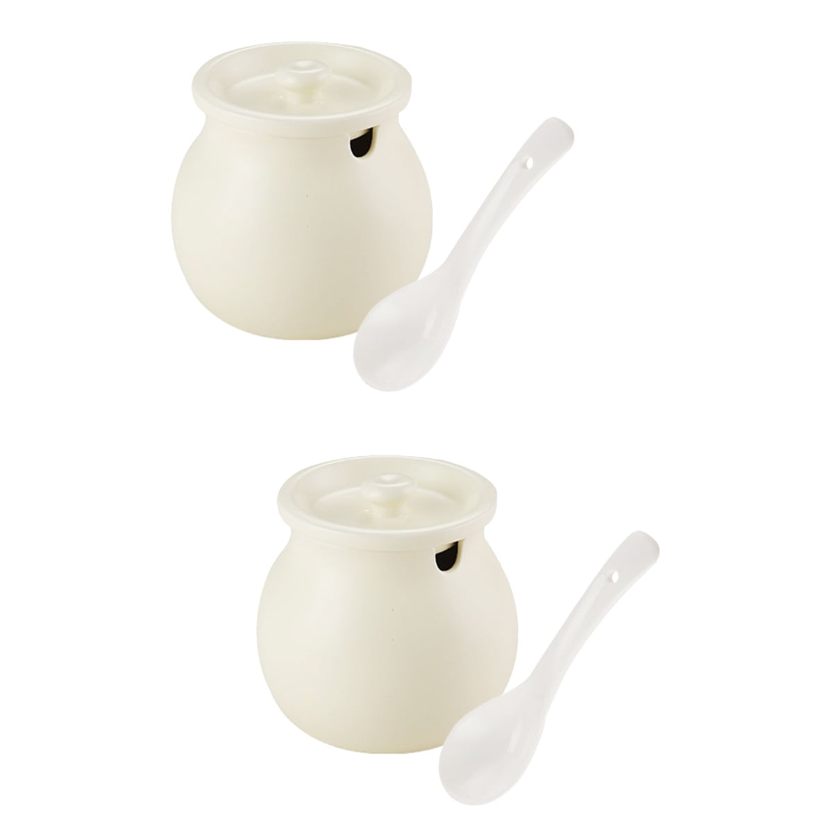 2 Count Lard Can Spice Canister Ceramic Coffee Spices Sugar Jar with