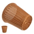 thumbnail image 1 of 2 Count Lid Bathroom Trash Can Rattan Office Travel, 1 of 8